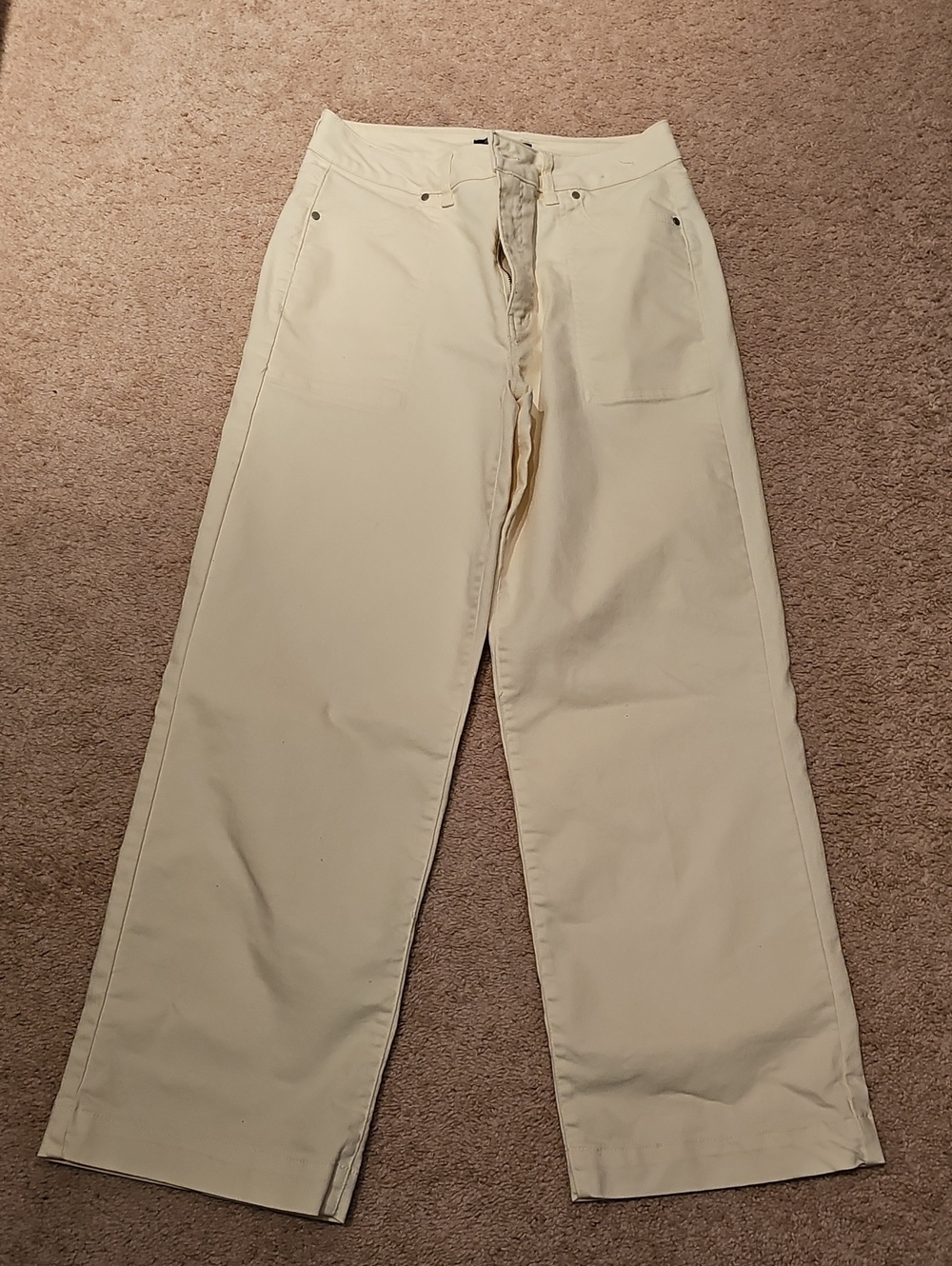 d. jeans Cream High-Waist Pants